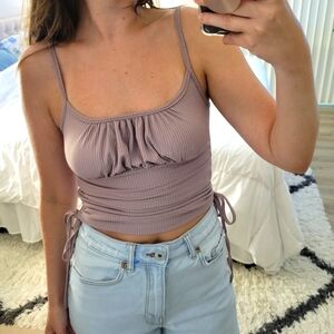 Shein Mauve Smocked Tank Top